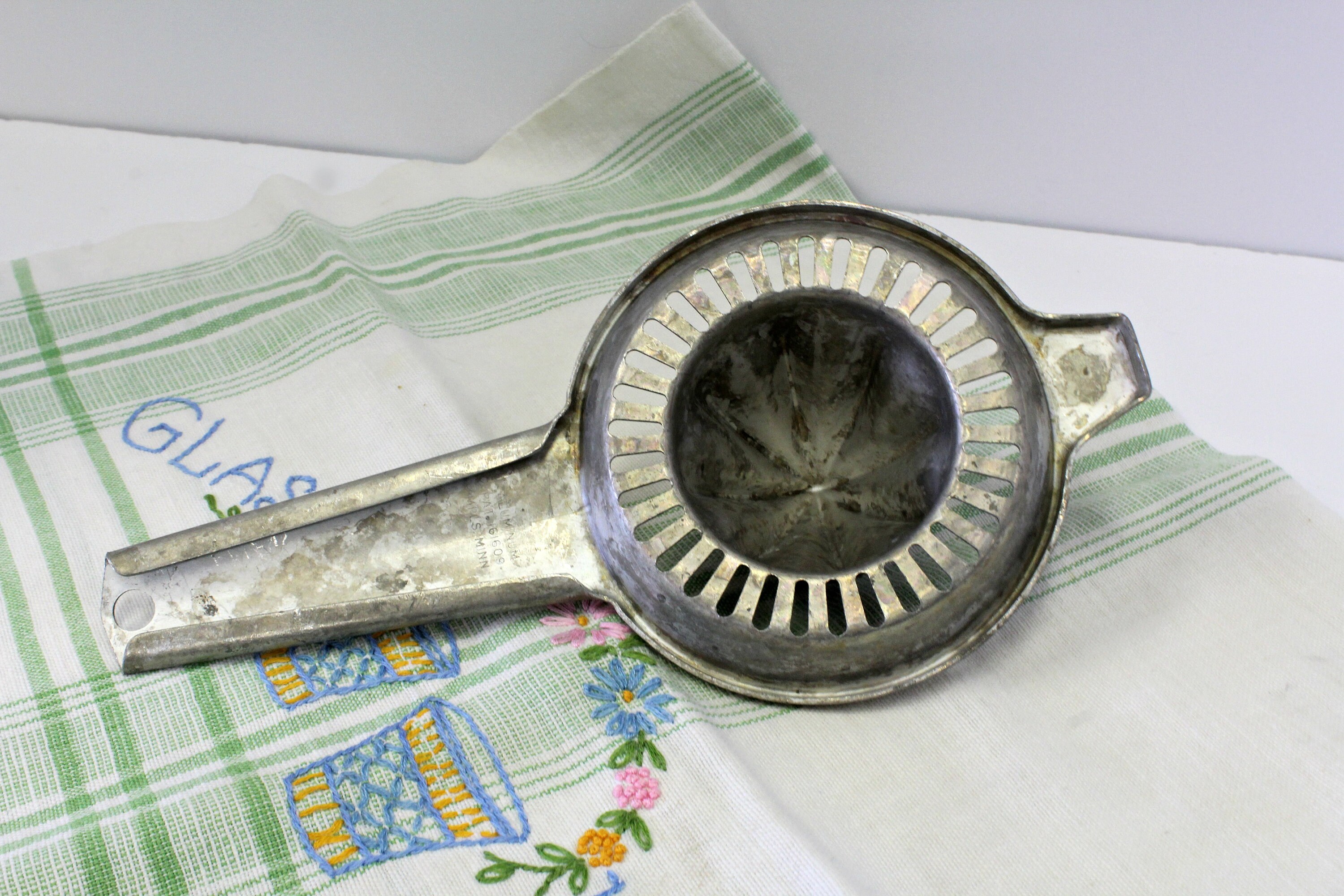 Vintage Foley Aluminum Handheld Juicer Invented by Lucille M. Barbery