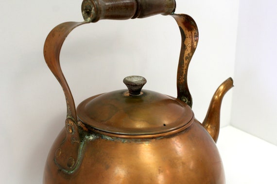 Vintage Copper Tea Kettle by Argy of Europe, Copper Pot, Rustic Kitchen Decor, French Country Decor, Teapot Vintage Copper Tea Kettle by Argy of Europe, Copper Pot, Rustic Kitchen Decor, French Country Decor, Teapot