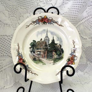 Obernai Fajenceries Sarreguemines French Plate, Wall Decoration, Made in France Farmhouse Decor, French Collectible