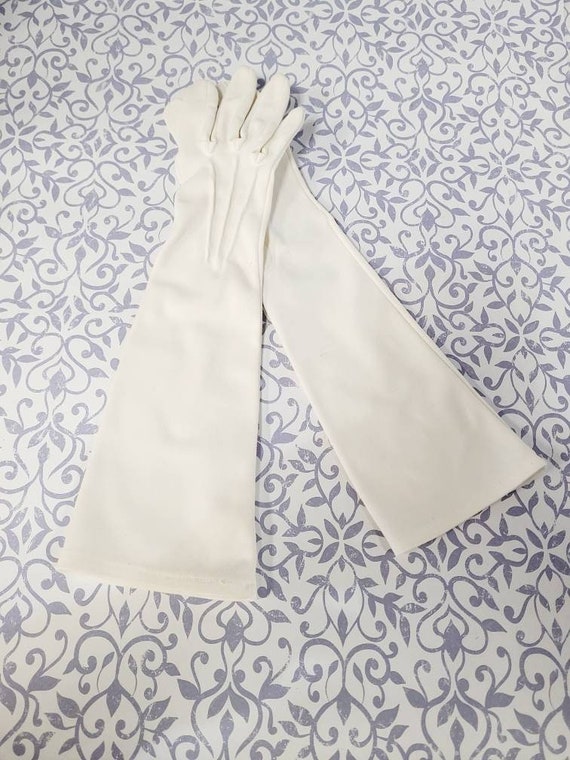 Long White Gloves for Formal Events, Dent's of En… - image 1