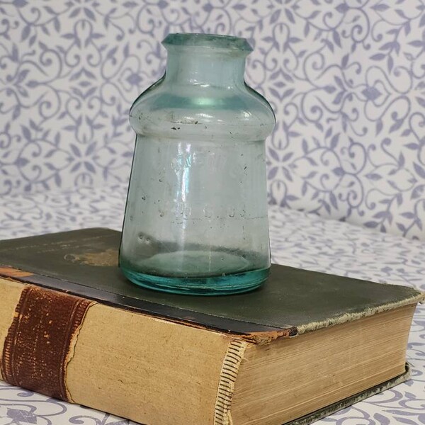 Glass Ink Bottle Etsy