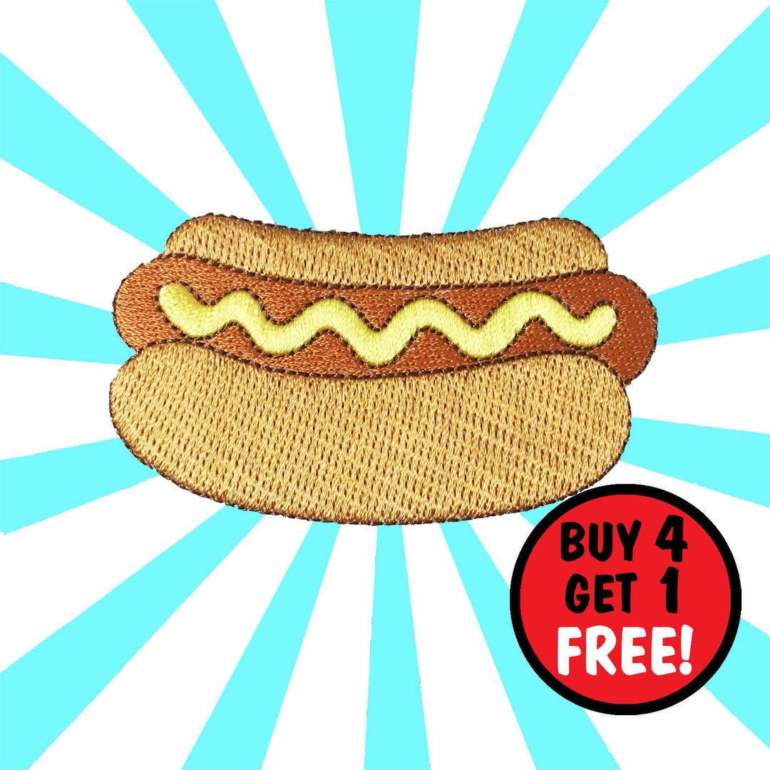 Hotdog Iron on Patch Applique Etsy