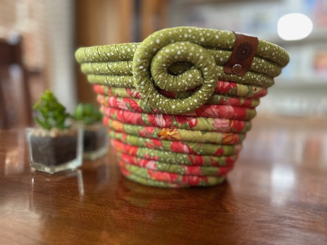 Fabric Basket, Large Fabric Basket, Rope Bowl, Rope Basket, Toy Basket