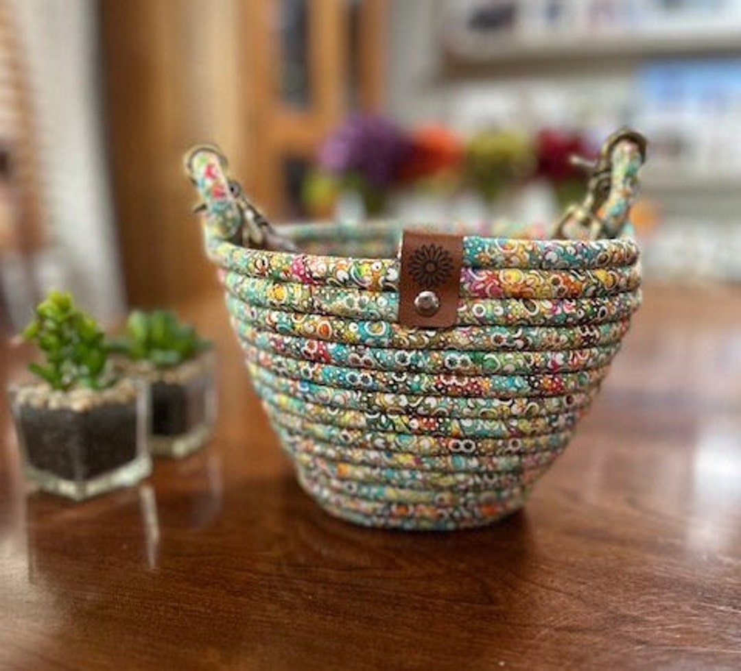 Fabric Basket, Large Fabric Basket, Rope Bowl, Rope Basket, Toy Basket
