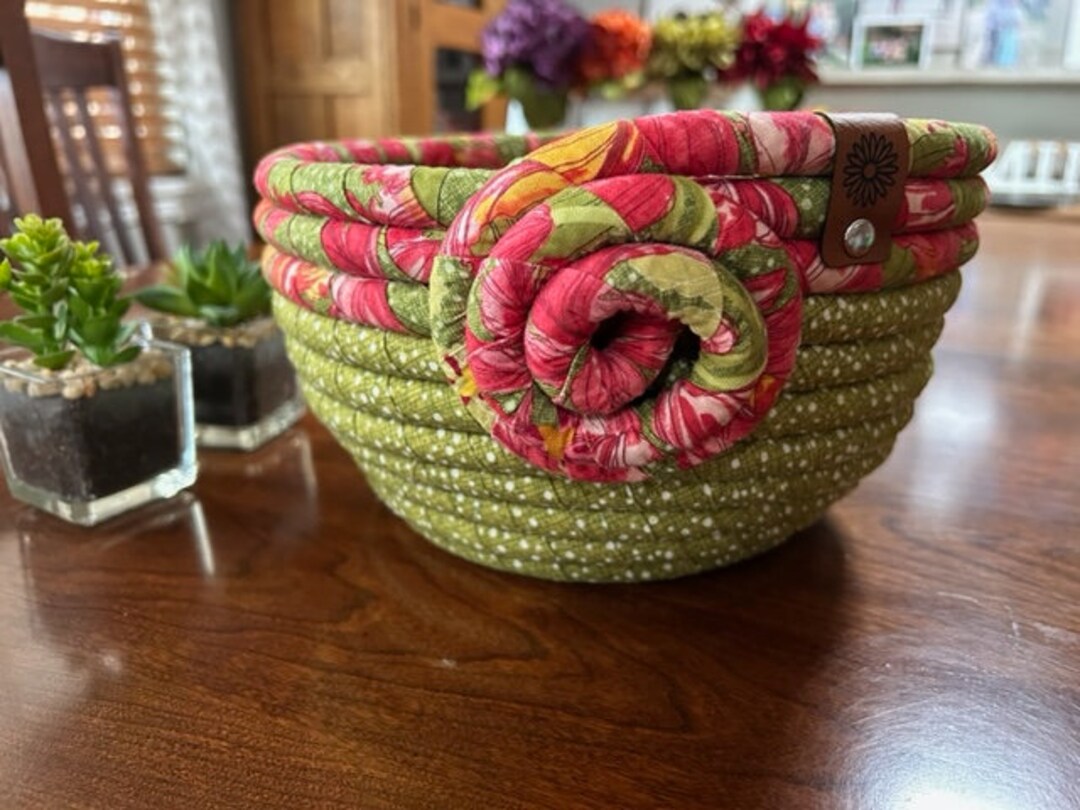 Fabric Basket Large Fabric Basket Rope Bowl Rope Basket Etsy