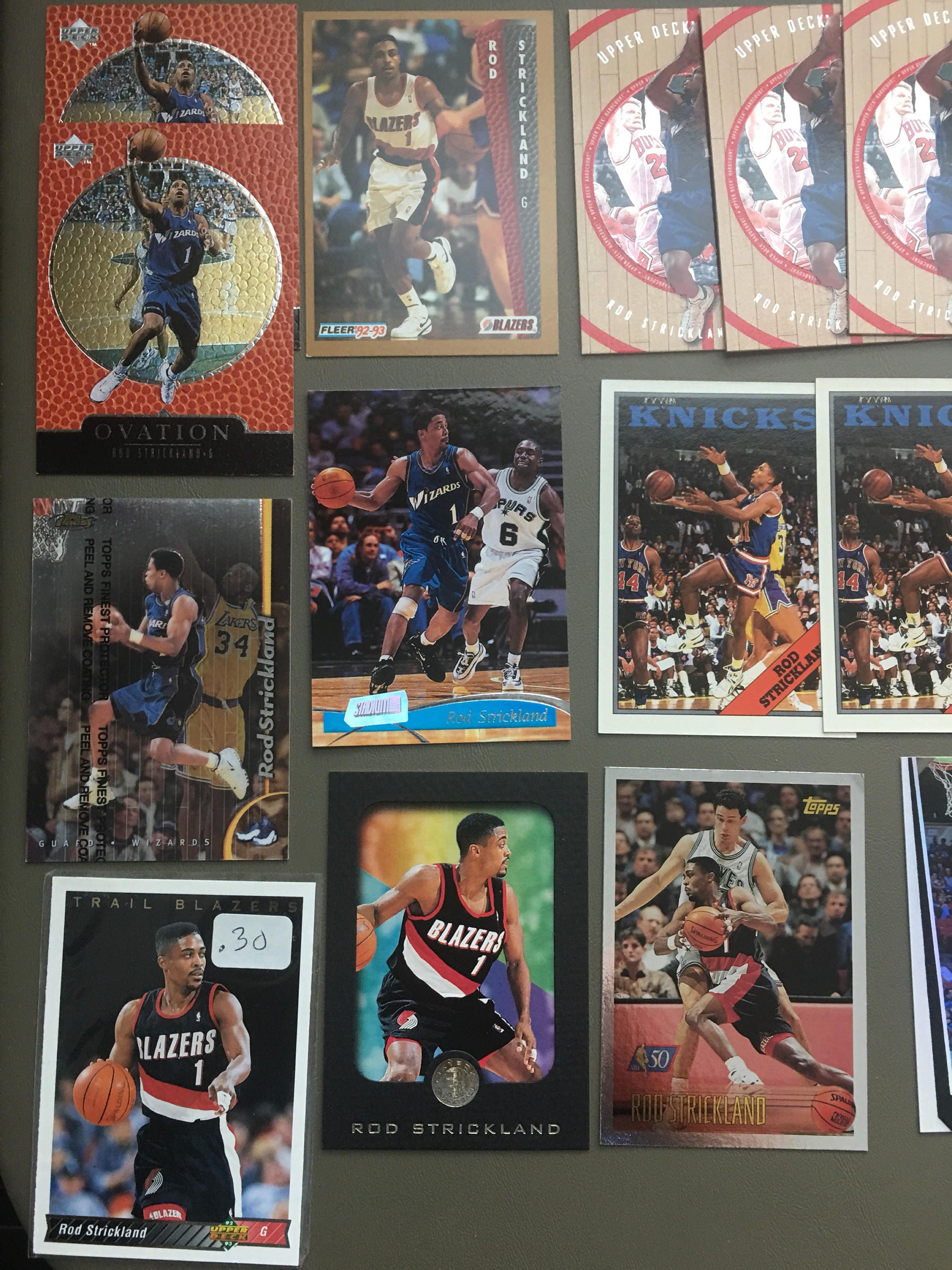 Collection of Rod Strickland NBA Basketball Cards Washington Etsy