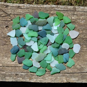 Small Sea Glass Mix: Beach Found Craft Supply for Jewelry Making