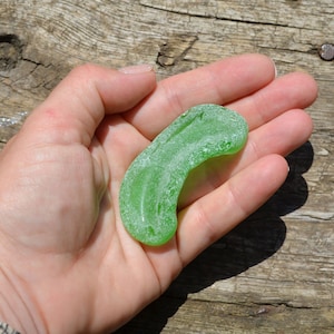 Green Sea Glass: Chunky Beach Glass, Rare Find