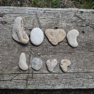 Cartas de amor de seixos marinhos 2 conjuntos, pedras marinhas naturais, rochas marinhas raras, decoração rústica, rochas marinhas figuradas, ideia de presente para o dia dos namorados