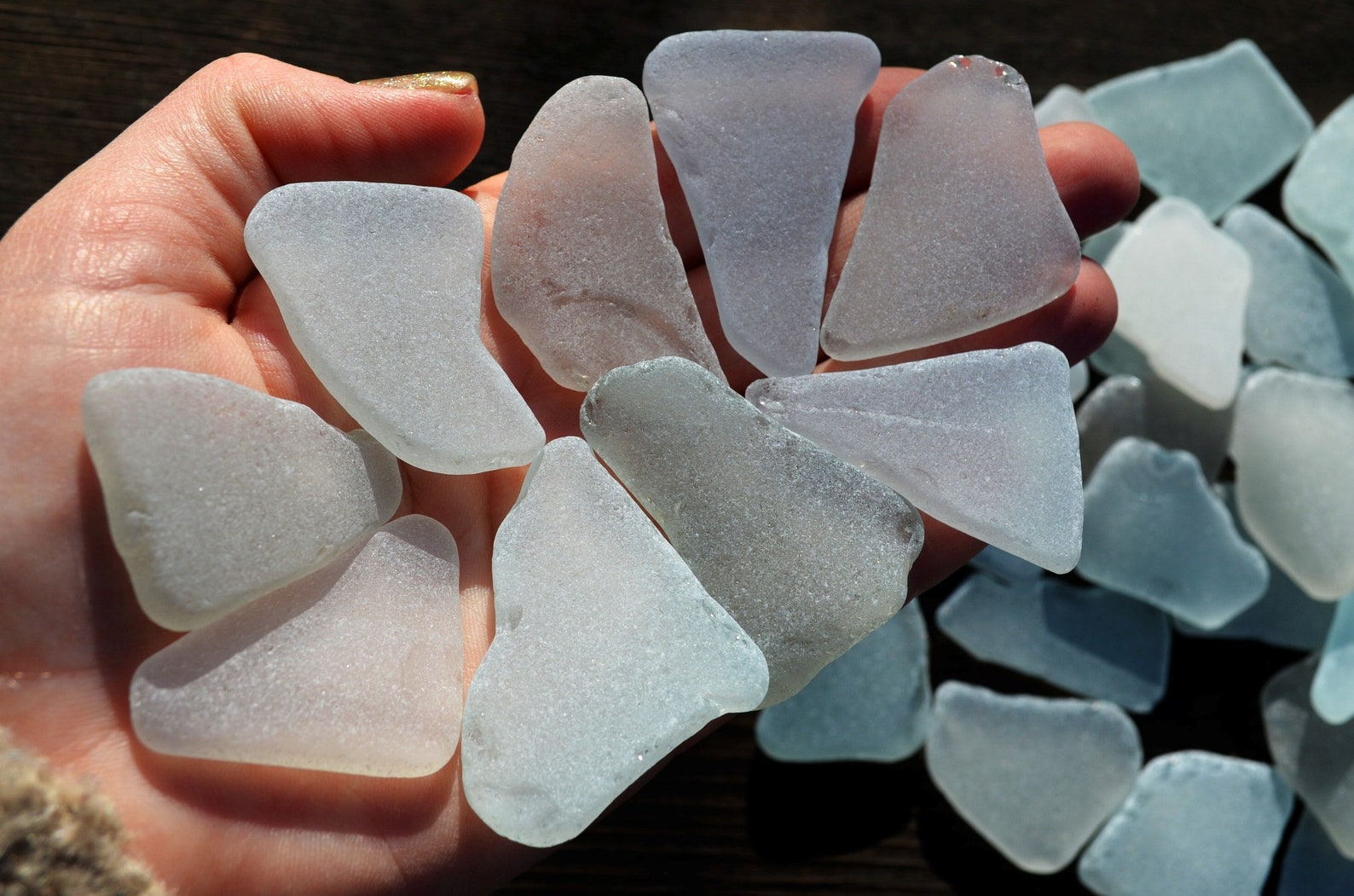 White Sea glass 60pcs Bulk Beach Glass Naturally smoothed Etsy