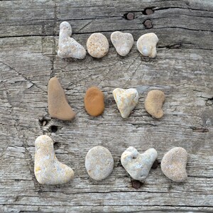 Cartas de amor de seixos marinhos 3 conjuntos, pedras marinhas naturais, rochas marinhas raras, decoração rústica, rochas marinhas figuradas, ideia de presente para o dia dos namorados