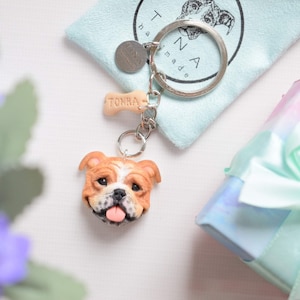 Customized keychain with YOUR pet image 4