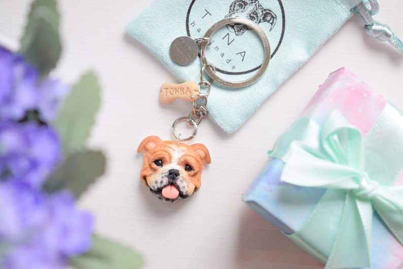 Customized keychain with YOUR pet image 4