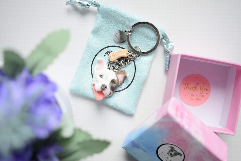 Customized keychain with YOUR pet image 2