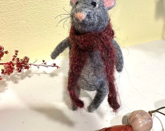 Needle felted mouse - Small felted mouse - Cute felted mouse - felted miniatures - Felted mice -  felted mouse