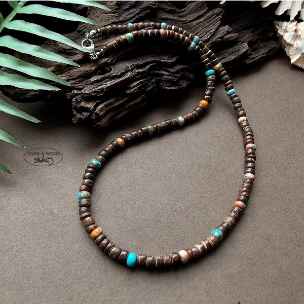 Collana In Vera Pelle Nera Per Uomo E Donna - Stile Surfista Biker Skater - Gioiello Unisex