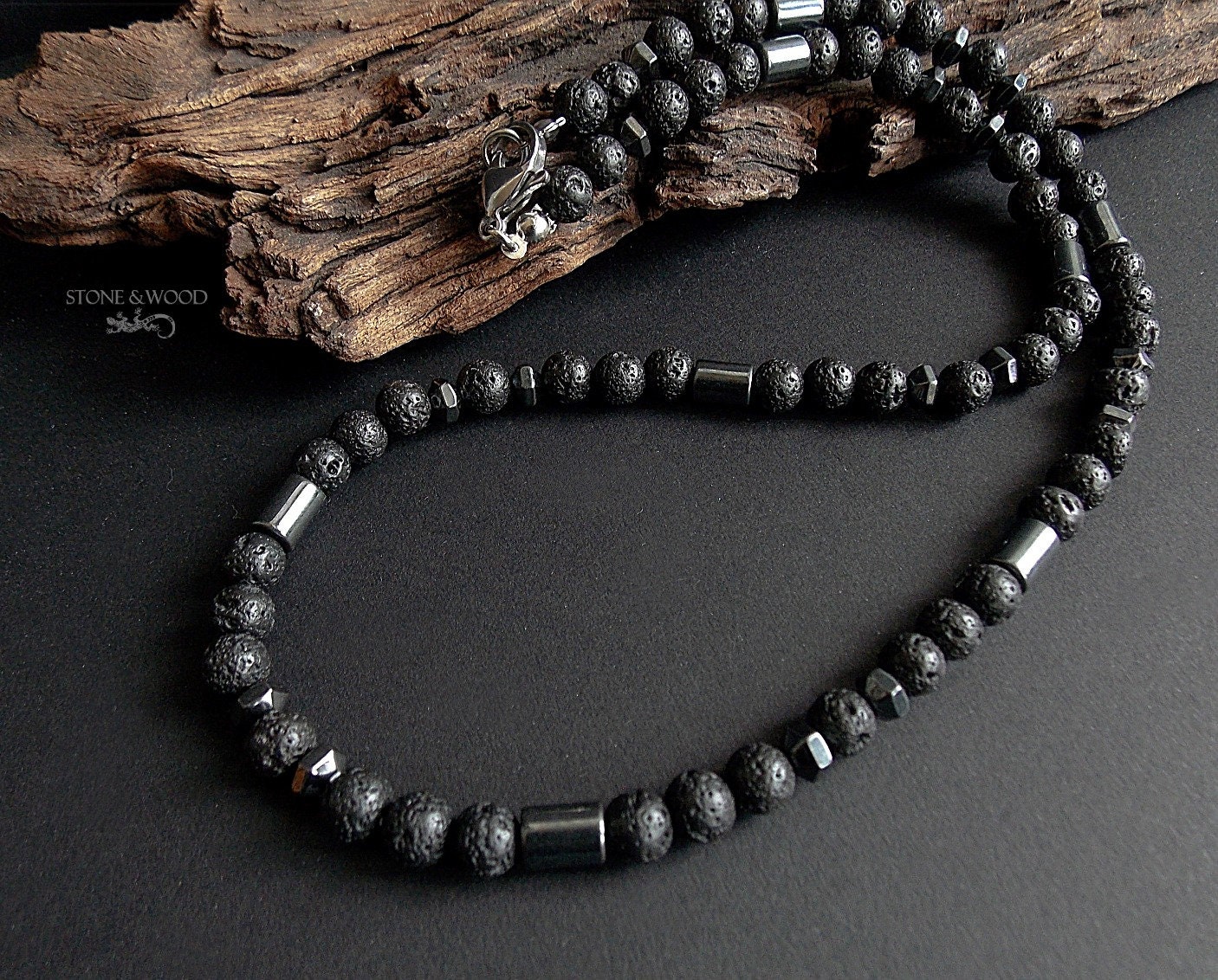 Lava Stone Necklace 28inch – Healing Stone