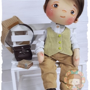 Muñeco Pepito Gilbert de Tejas Verdes muñeco de tela hecha a mano 32 cm / Pepito Gilbert doll handmade fabric doll 12,5''