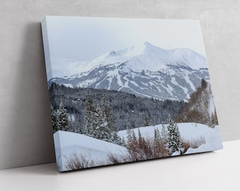 Breckenridge Ski Trails Canvas or Metal Art Print, Winter Landscape Photography, Mountain Decor, Summit County Colorado Wall Art