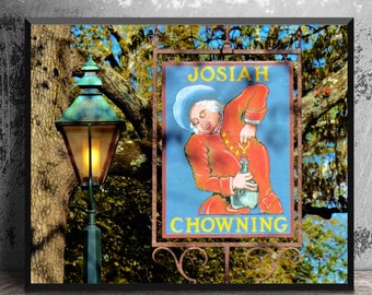 Colonial Williamsburg Josiah Chowning Tavern Sign Photo, Colonial Decor, Duke of Gloucester, Pub Decor, Bar Sign, Old Williamsburg Art Print