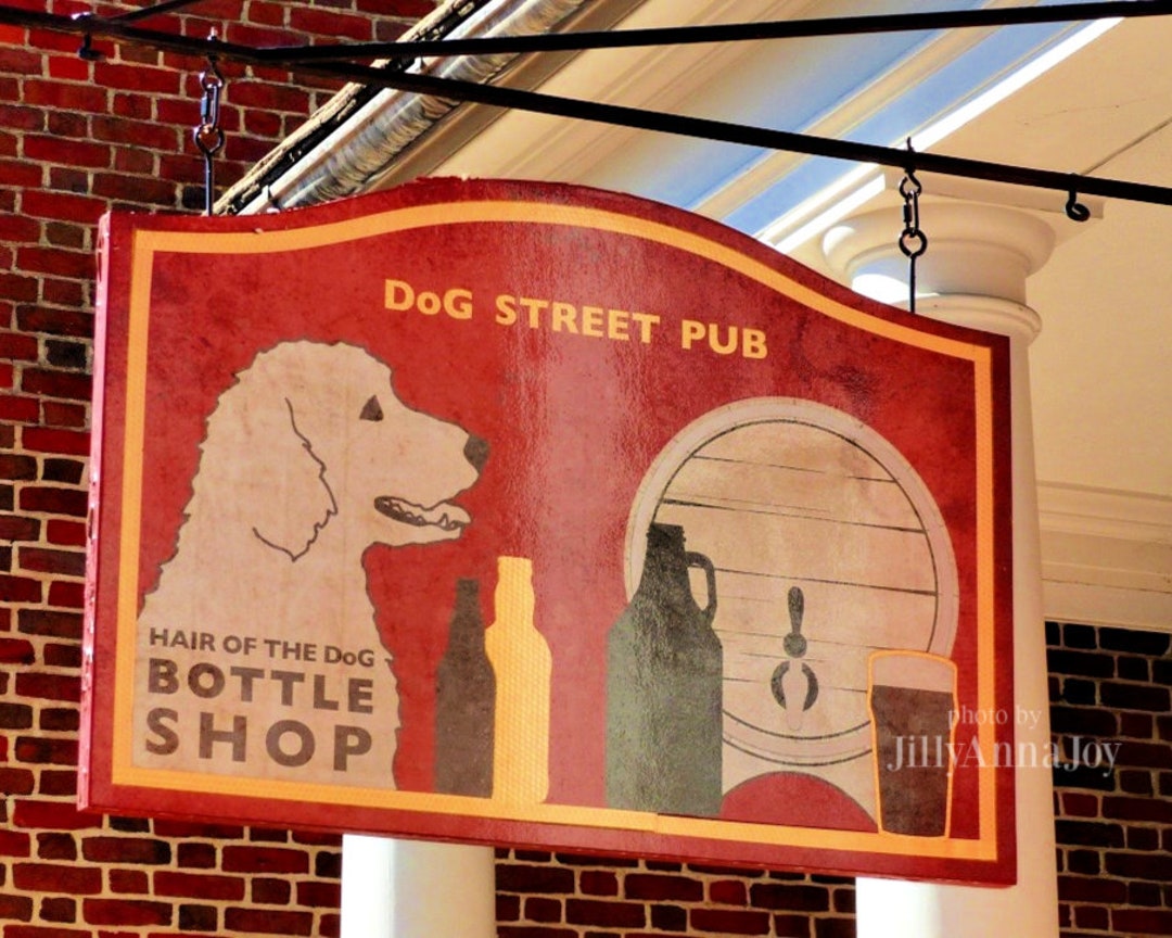 Colonial Williamsburg Dog Street Tavern Sign, Williamsburg Art