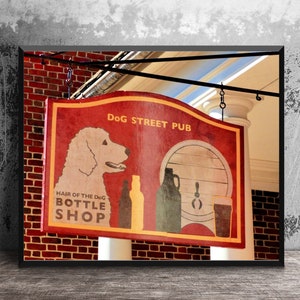 Colonial Williamsburg Dog Street Tavern Sign, Williamsburg Art Photographs, Colonial Decor, Pub Decor, Bar Sign, Old Williamsburg Art Prints