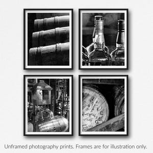 Set of 4 Bourbon Bar Art Prints, Masculine Gift for New Home Owner, Man Cave Wall Art, Bourbon Lover Gift, Unique Gift for Him, Whiskey Art
