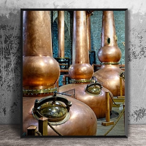 Woodford Reserve Bourbon Still Wall Art, Housewarming Gift for Men, Home Bar Decor Gift for Fathers Day, Bourbon Canvas Art, Masculine Decor