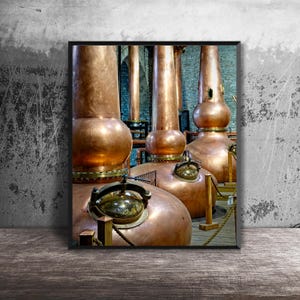 Woodford Reserve Bourbon Still Wall Art, Kentucky Bourbon Trail Photography, Copper Pot Still Wall Decor, Canvas Wrap or Metal Print