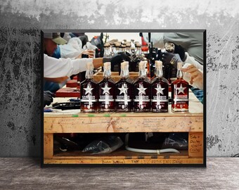 Garrison Brothers Volunteer Bottlers Photo, Texas Bourbon Distillery Wall Art, Canvas or Metal Wall Decor, Masculine Wall Art, TX Whiskey