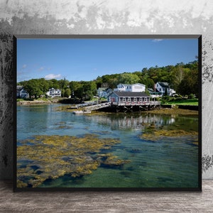 Boothbay Harbor Wall Art, Coastal Maine Photography Print, Landscape Photography, New England Harbor Canvas Print, Unique Maine Gift
