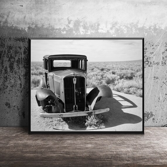 Classic Car Wall Decor Black and White Vintage Studebaker Etsy