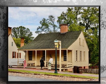 R Charlton's Coffeehouse Print, Williamsburg VA Art Photos, Colonial Decor, Unique Virginia Gift, Canvas Photography Wrap, Print on Metal