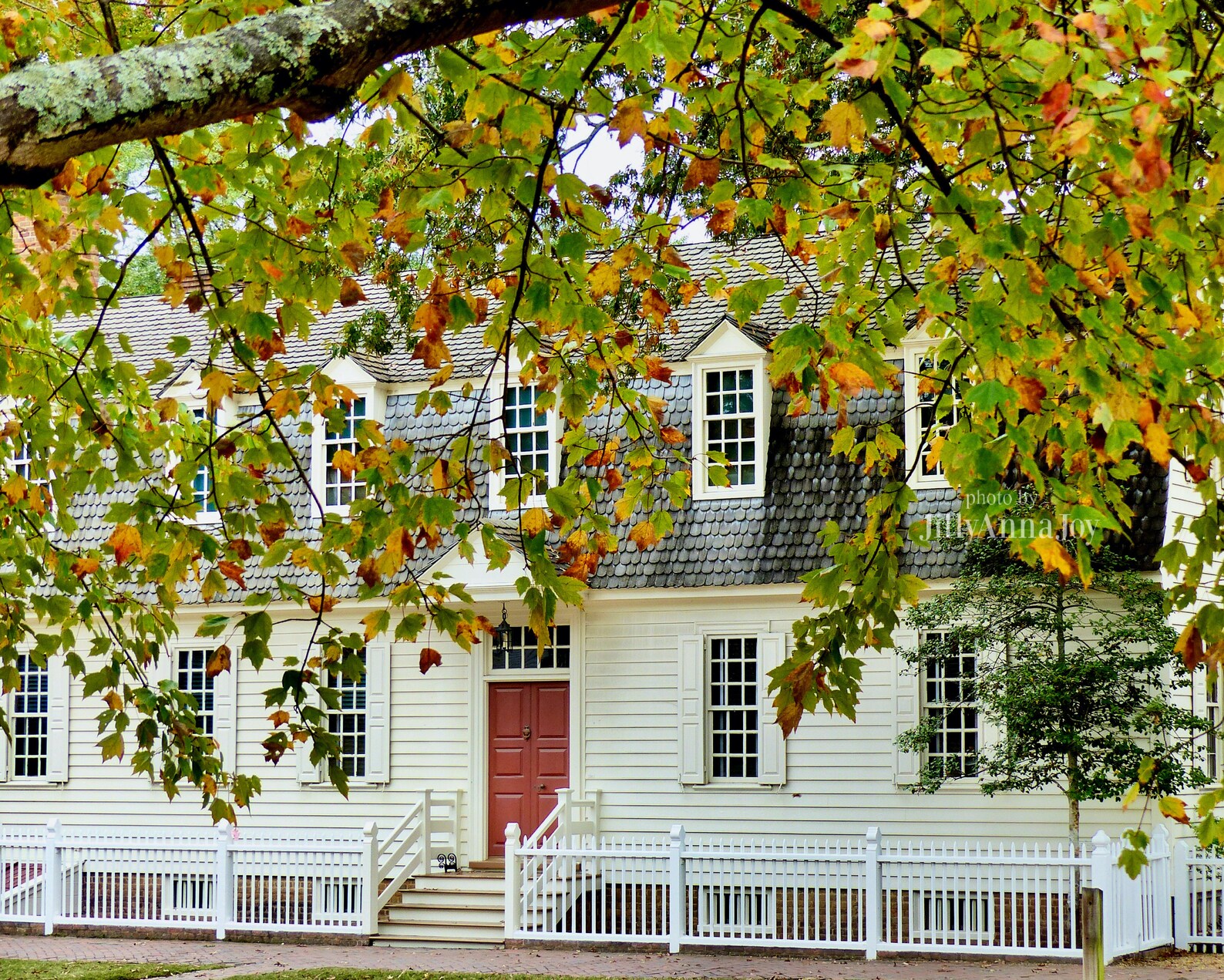 Fall Scene in Colonial Williamsburg Williamsburg VA Wall Art Etsy