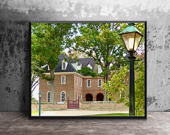 Capitol Building Colonial Williamsburg, Williamsburg VA Wall Art, Colonial Decor, 16x20 Colonial Photo Print, American History Buff Gift