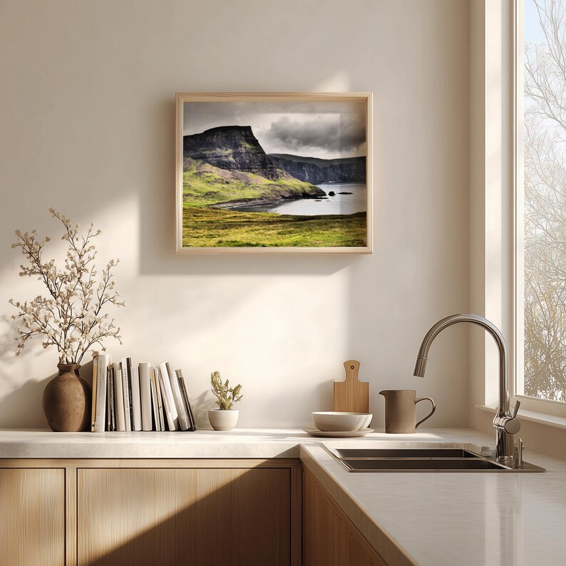 Dramatic Landscape, Scotland Photo, Neist Point, Isle of Skye Photo, Nature Photography, Photo Print, Scottish Scenery, Sky and Cliffs bild 2