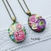 Robert reviewed Pendant with polymer clay flower Bordeaux flower Necklace crystal beads clay Peony rose yellow rose floral necklace Polymer clay jewelry