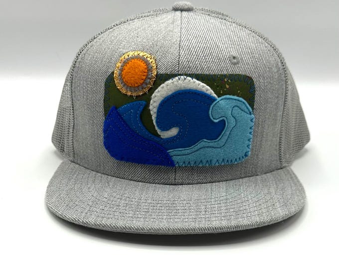 Big Wave Flat Bill Trucker Hat