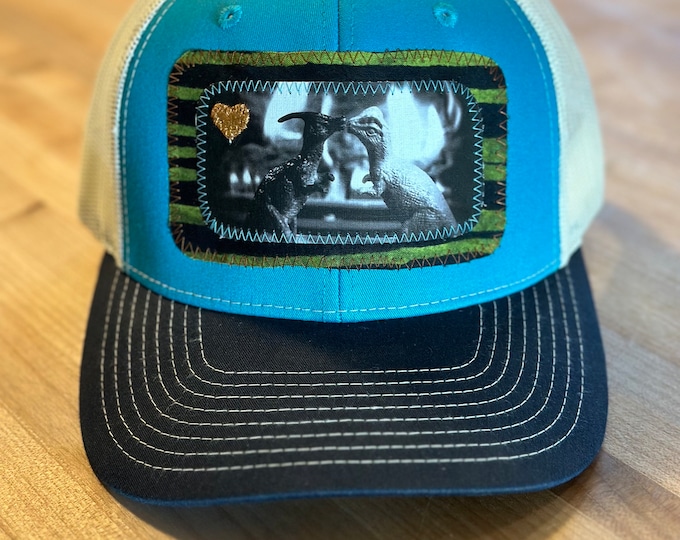 Dino Love Blue Baseball Hat / Trucker Hat