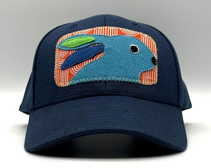 Blue Bunny Hemp Baseball Hat
