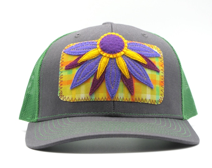 Sunflower Garden Green Baseball Hat / Trucker Hat