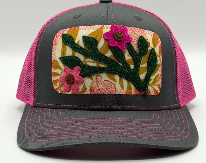 Little Flowers Pink Baseball Hat / Trucker Hat