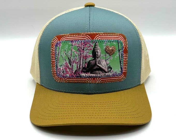 Buddha Love Blue Baseball Hat / Trucker Hat