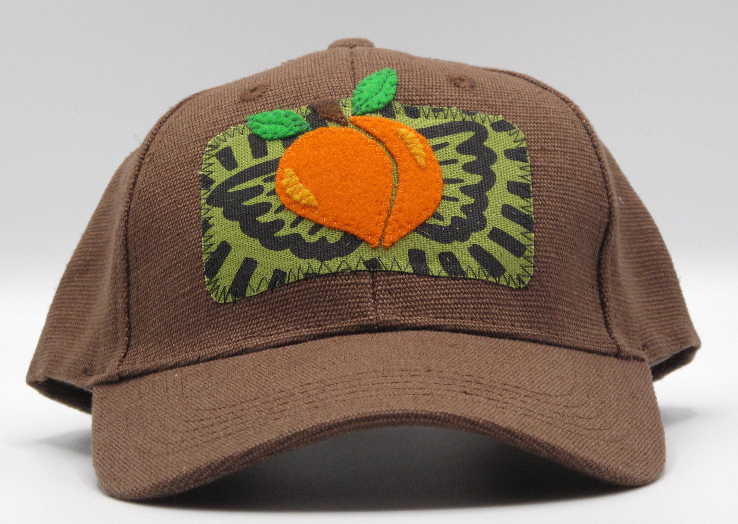 Flying Peach Brown Hemp Baseball Hat