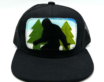 Sasquatch Black Youth Trucker Hat