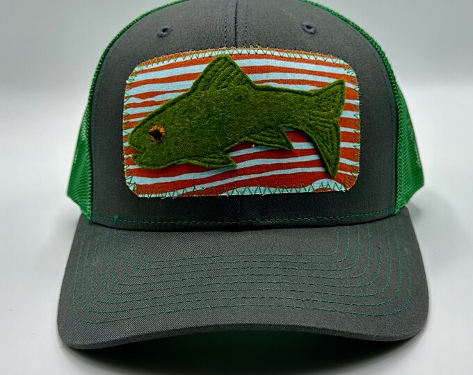 Big Fish Green Baseball Hat / Trucker Hat