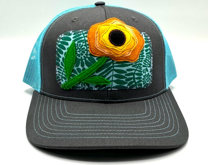 Big Yellow Poppy Baseball Hat / Trucker Hat