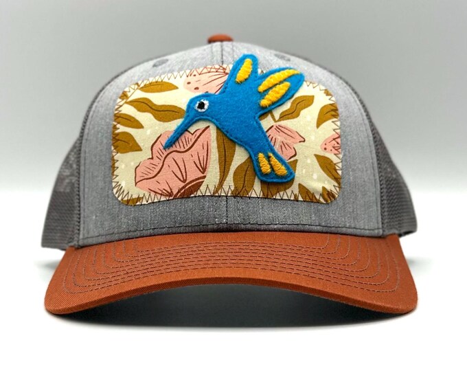 Little Blue Hummingbird Baseball Hat / Trucker Hat