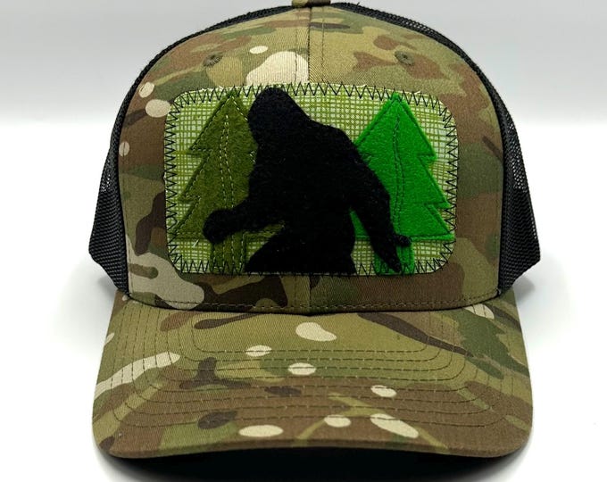 Camo Sasquatch Baseball Hat / Trucker Hat