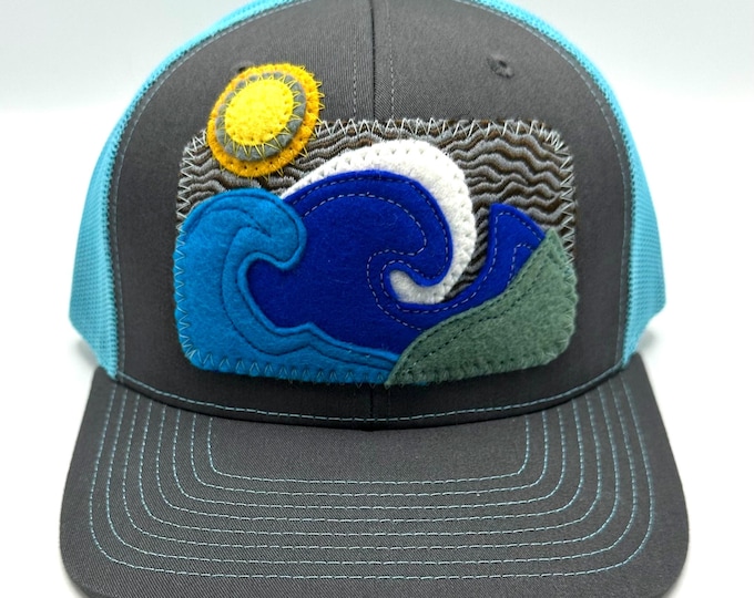 Blue Wave Baseball Hat / Trucker Hat